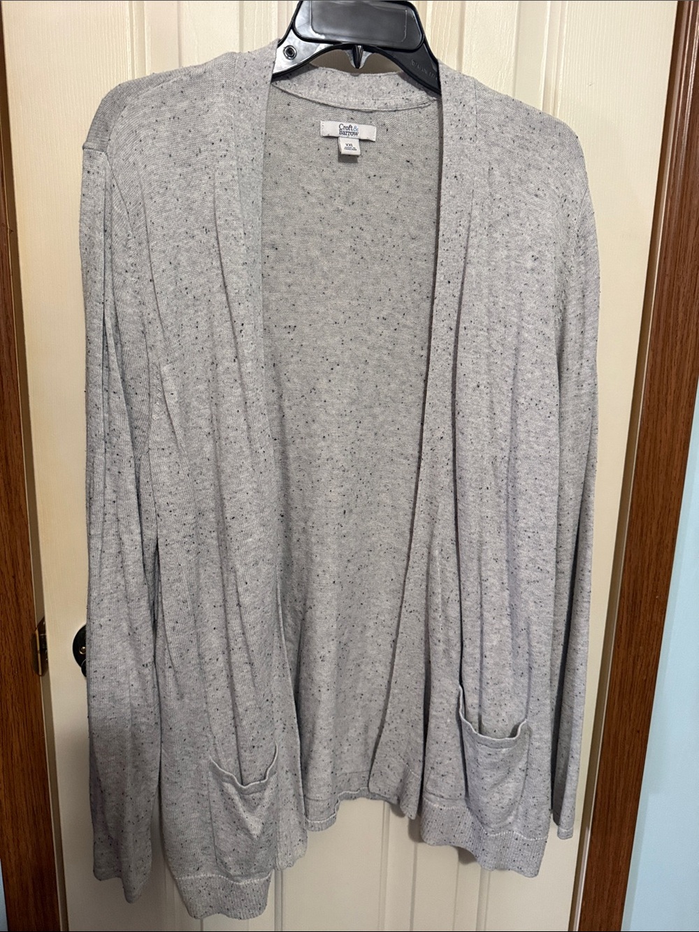 croft & barrow Heather Gray Open-Front Women's Cardigan sizeXXL